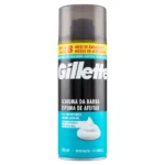 فوم اصلاح ژیلت Gillette Sensitive مناسب پوست حساس حجم ۴۰۰ میل