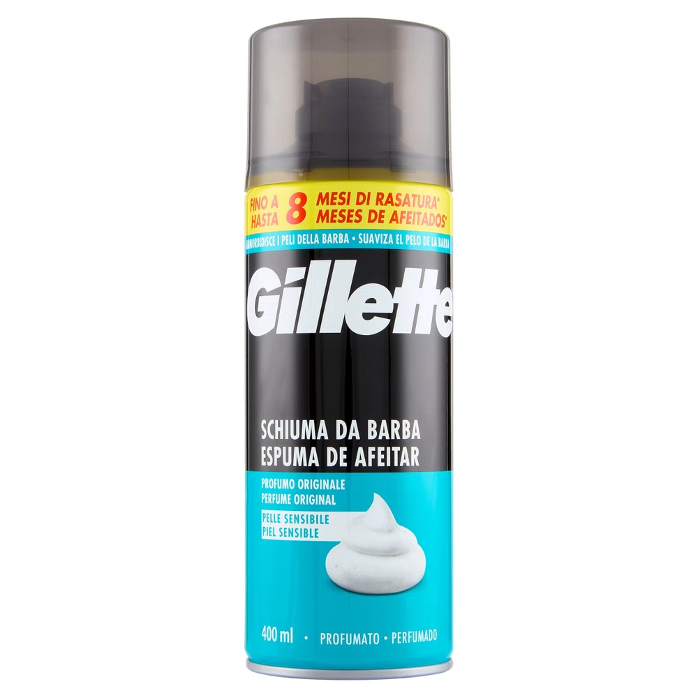 Gillette classic shaving foam for sensitive skin 400ml فوم اصلاح ژیلت Gillette Sensitive مناسب پوست حساس حجم ۴۰۰ میل - Image 1