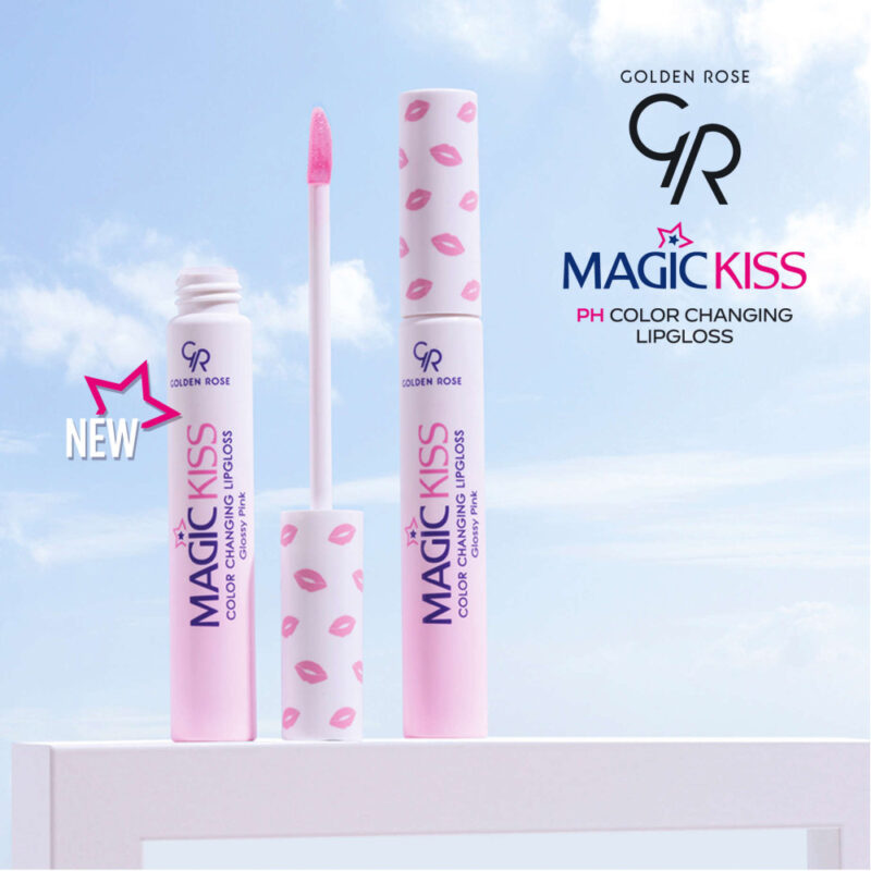 لیپ گلاس گلدن رز  Golden Rose Magic Kiss Color Changing رنگ Glossy Pink حجم 10 میل - Image 4