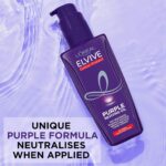 روغن مو ضد زردی لورآل Loreal Purple Herstellende Olie مناسب موهای بلوند، دکلره، هایلایت و خاکستری حجم 100 میل - Image 2