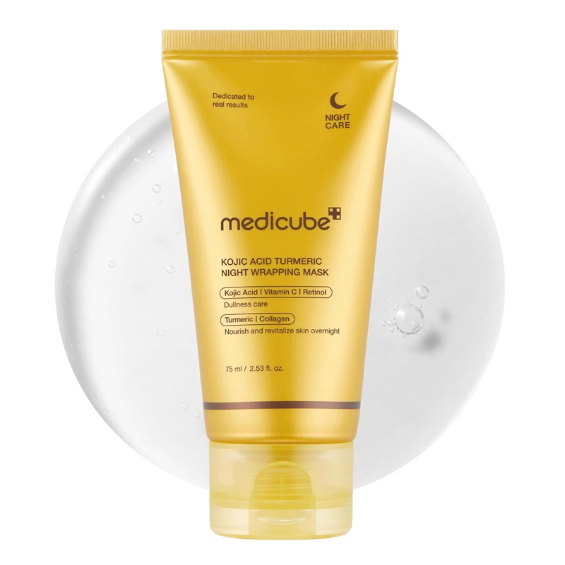 Medicube Kojic Acid & Turmeric Night Brightening Mask 75g ماسک شب روشنکننده کوجیک اسید و زردچوبه مدیکیوب medicube kojic acid turmeric night حجم ۷۵ میل - Image 1