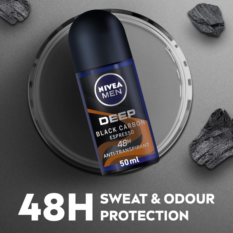 رول ضد تعریق مردانه نیوآ Nivea Deep Espresso حاوی کربن سیاه حجم ۵۰ میل - Image 5