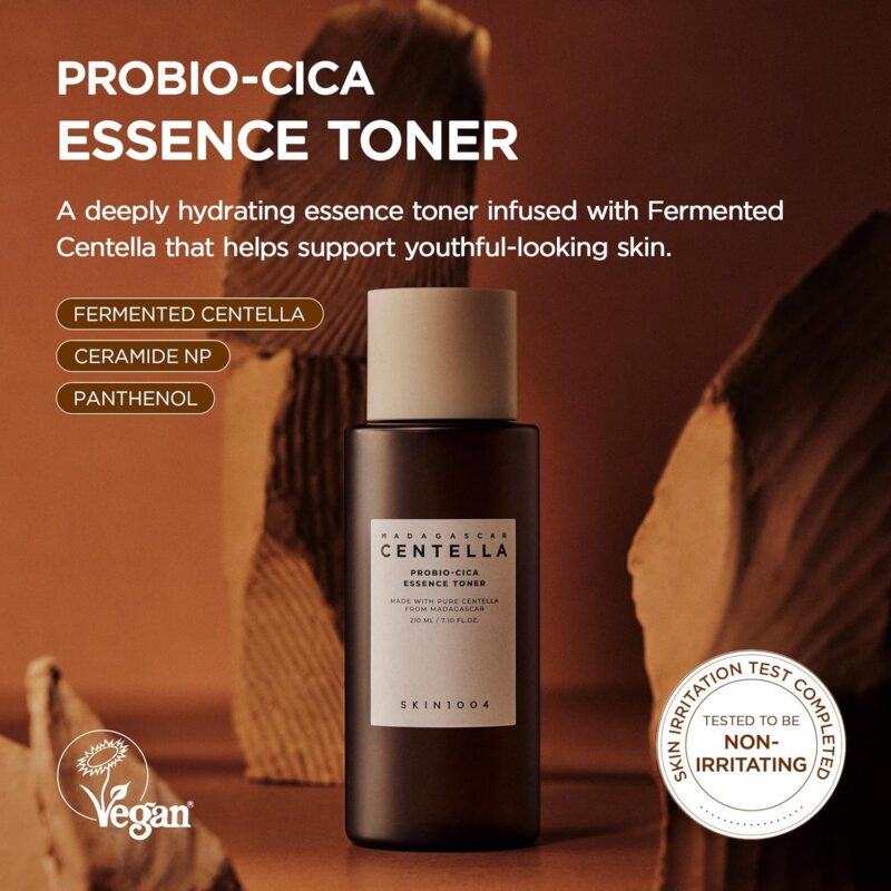 تونر اسنس آبرسان و تقویت‌کننده سد دفاعی پوست اسکین ۱۰۰۴ SKIN1004 Centella حجم ۲۱۰ میل - Image 6