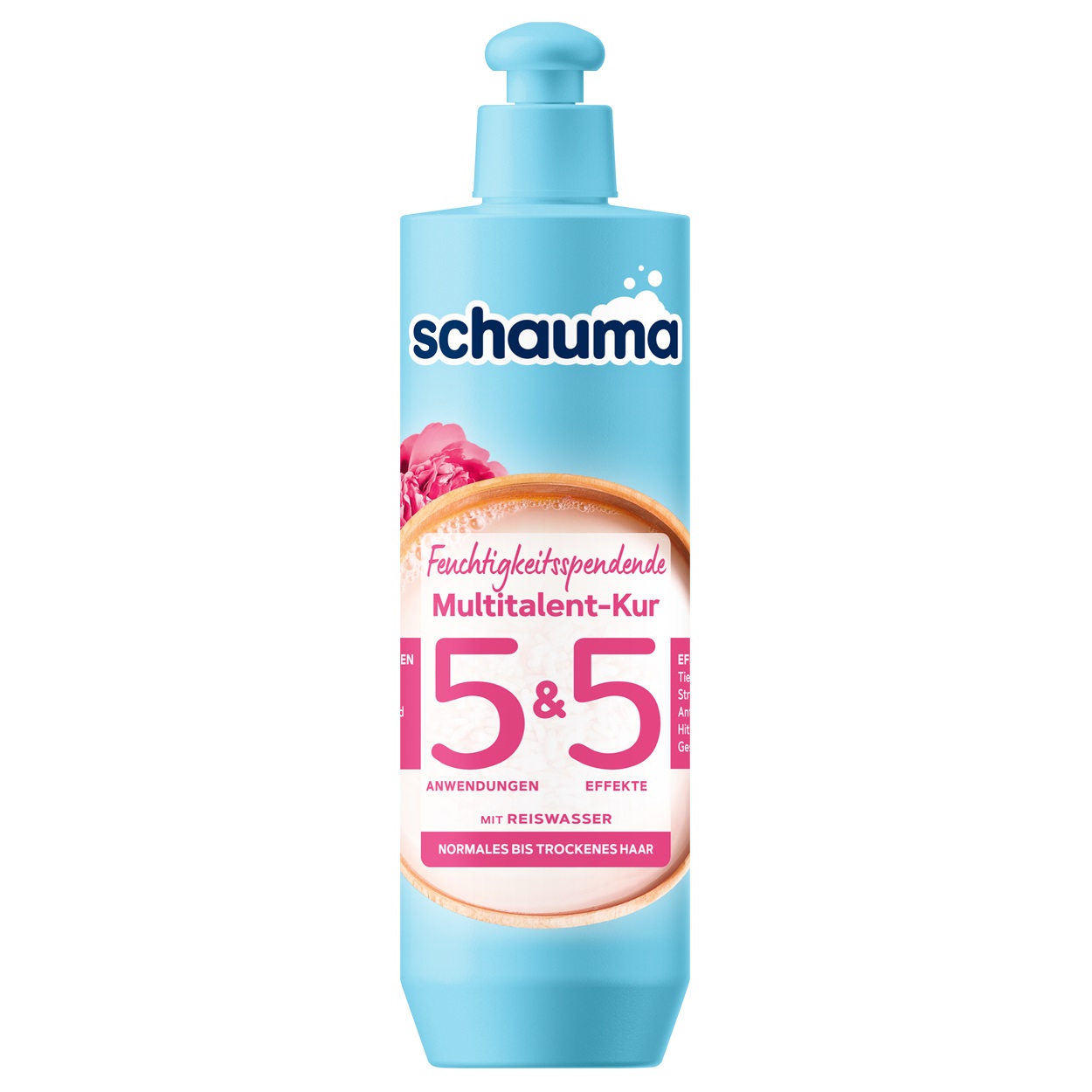 Schauma 5&5 Multitalent Moisture Hair Treatment 300ml ماسک مو 5 کاره آبرسان شوما schauma مناسب موهای خشک و آسیب دیده حجم 300 میل - Image 1