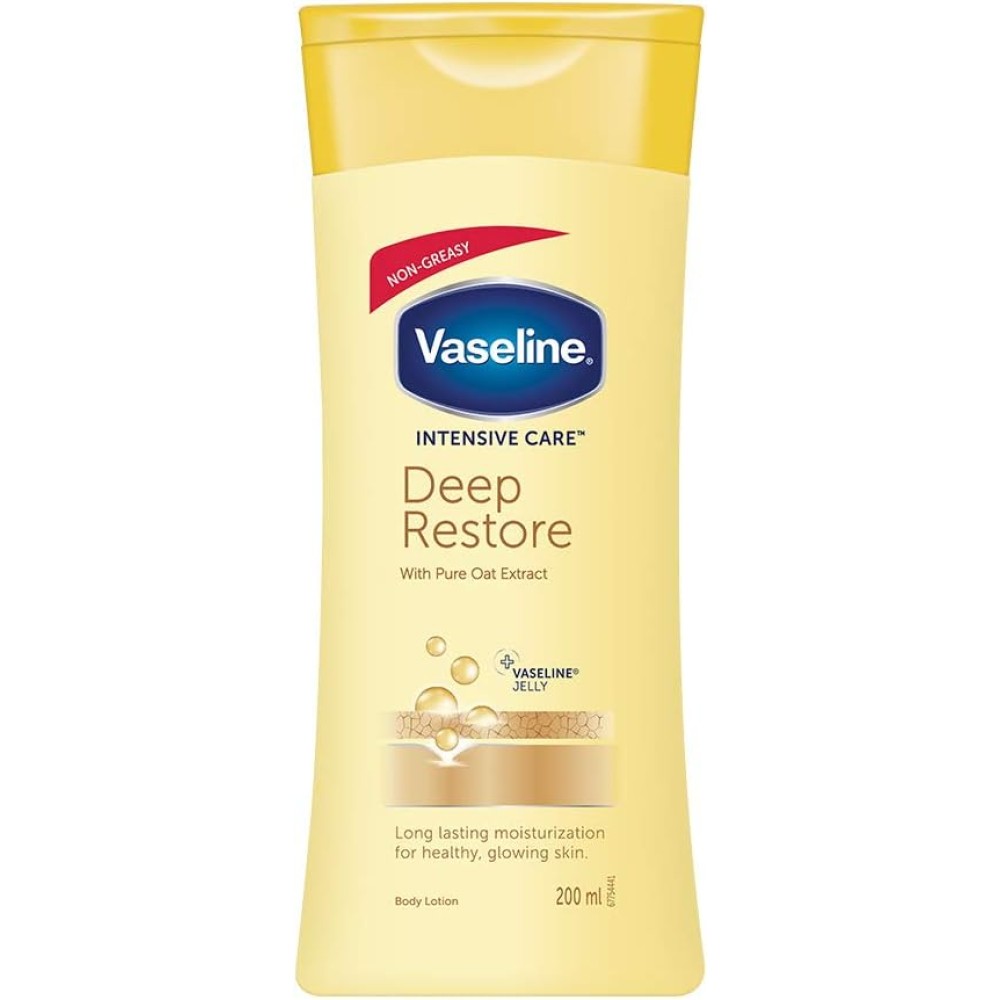 Vaseline Intensive Care Deep Restore Body Lotion 200ml لوسیون بدن وازلین Vaseline Deep Restore حجم 200 میل - Image 1