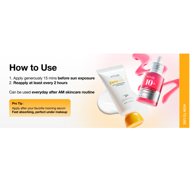 ضد آفتاب مرطوب کننده بدون رد سفیدی آنوا Anua ZERO-CAST حاوی +SPF50 حجم 50 میل - Image 17