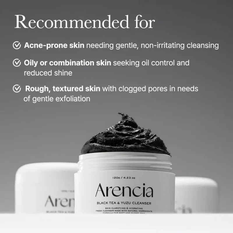 شوینده و اسکراب روزانه صورت برنج موچی و چای سیاه آرنسیا Arencia حجم ۱۲۰ گرم - Image 10