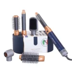 سشوار حالت دهنده مو شش کاره انزو ENZO PROFESSIONAL ITALY 6 IN 1 طول کابل ۲ متر رنگ سرمه ای طلایی