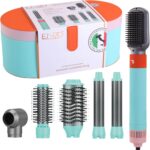 سشوار حالت دهنده مو شش کاره انزو ENZO PROFESSIONAL ITALY 6 IN 1 طول کابل ۲ متر رنگ آبی آسمانی
