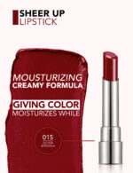 رژلب جامد براق فلورمار flormar Sheer Up شماره 015 رنگ Go For Bordeaux - Image 2