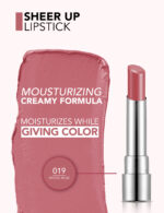 رژلب جامد براق فلورمار flormar Sheer Up شماره 019 رنگ Mystic Rose - Image 3