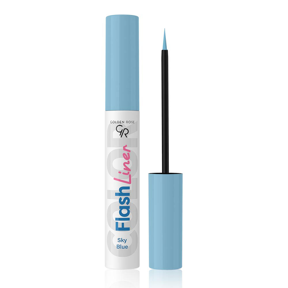 golden-rose-flash-liner-colored-eyeliner-SKY BLUE-103 خط چشم رنگی گلدن رز Golden Rose Flash Liner شماره 103 رنگ SKY BLUE - Image 1