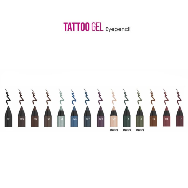 مداد چشم ژله ای گلدن رز Golden Rose Tattoo Gel شماره 102 رنگ Dark Brown - Image 3
