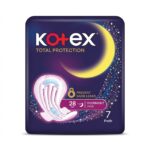 نوار بهداشتی شبانه باله‌دار کوتکس Kotex مناسب جریان متوسط تا شدید سایز 28cm بسته 7 عددی