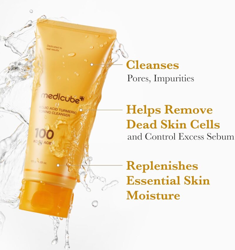 فوم شوینده کوجیک اسید و زردچوبه مدی کیوب Medicube Kojic Acid Turmeric Toning حجم 120 گرم - Image 7