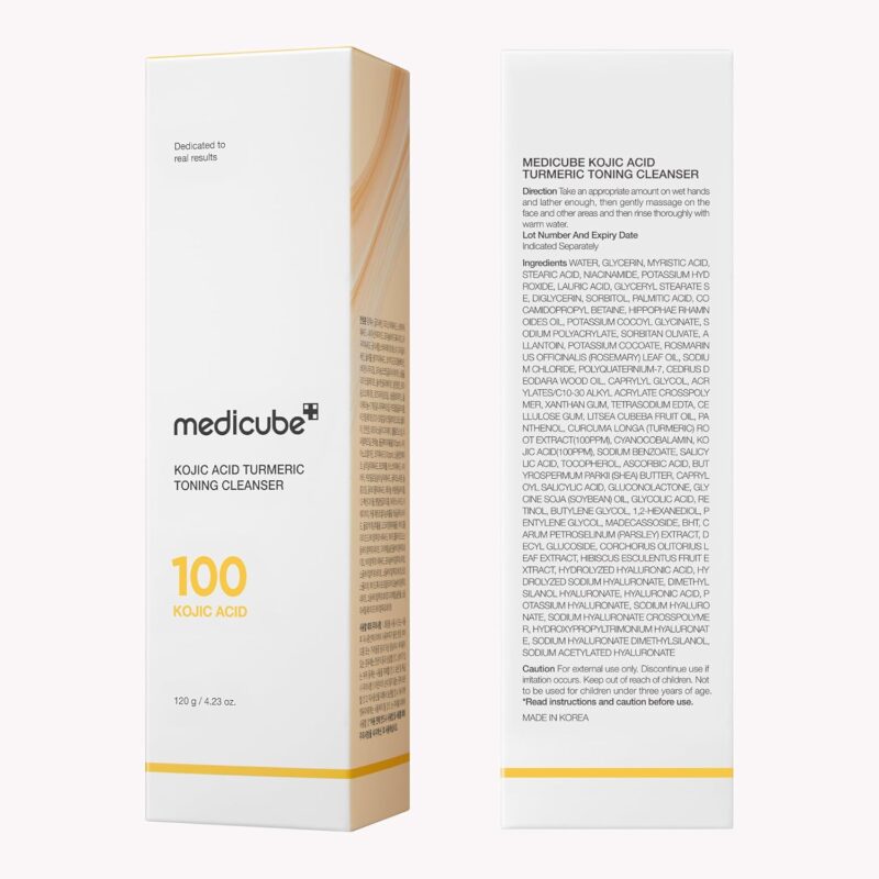 فوم شوینده کوجیک اسید و زردچوبه مدی کیوب Medicube Kojic Acid Turmeric Toning حجم 120 گرم - Image 3