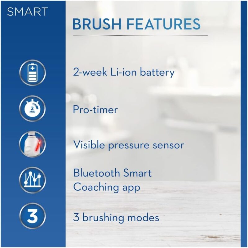 مسواک برقی اورال بی Oral-B Smart 4 4000N Bluetooth قابلیت اتصال بلوتوث به اپلیکیشن - Image 8