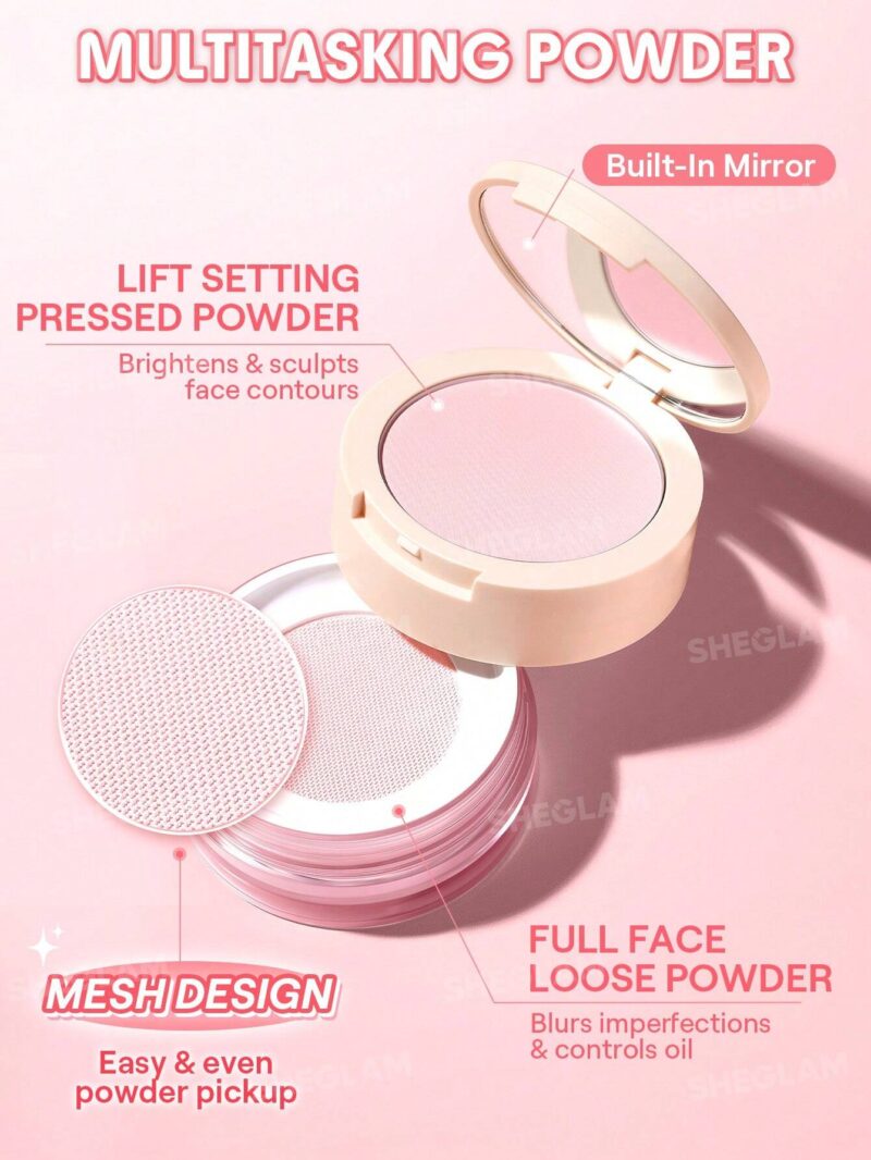 پودر فیکس دوکاره شیگلم sheglam Insta-Ready Ultra-Fine Blur & Lift رنگ Bubblegum - Image 2
