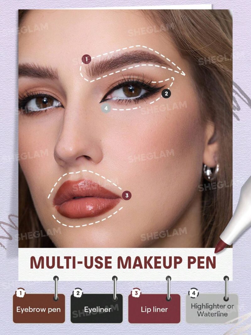 مداد آرایشی چهارکاره شیگلم SHEGLAM The Everywhere 4-In-1 Pen Multicolor - Image 4