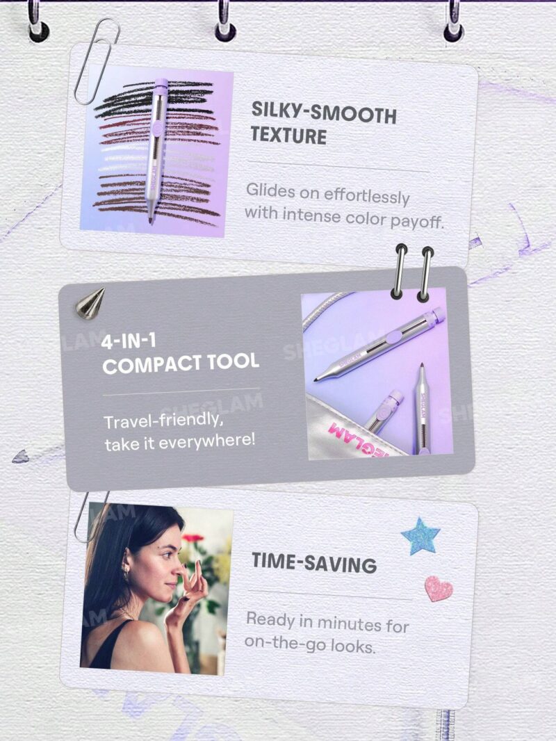 مداد آرایشی چهارکاره شیگلم SHEGLAM The Everywhere 4-In-1 Pen Multicolor - Image 5