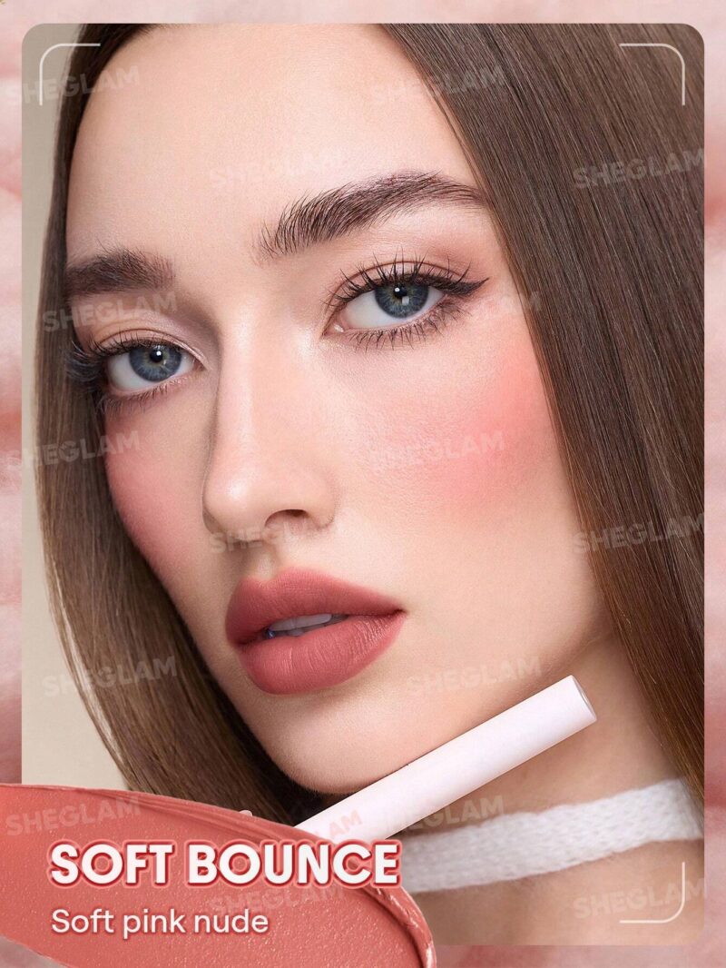 رژ لب مایع مات محوکننده مارشمالو پاف شیگلم Sheglam شماره 032 رنگ Soft Bounce - Image 6