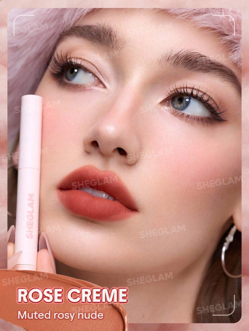 رژ لب مایع مات محوکننده مارشمالو پاف شیگلم Sheglam شماره 212 رنگ Rose Creme - Image 6