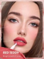 رژ لب مایع مات محوکننده مارشمالو پاف شیگلم Sheglam شماره 330 رنگ Red Teddy - Image 6