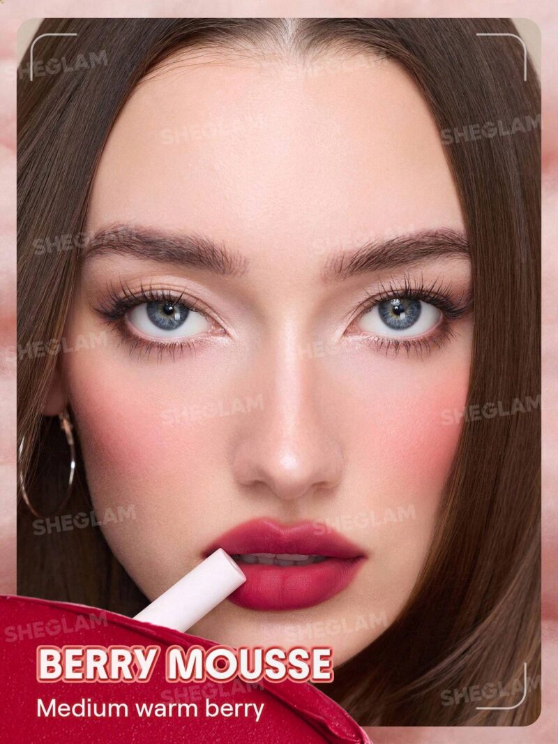 رژ لب مایع مات محوکننده مارشمالو پاف شیگلم Sheglam شماره 331 رنگ Berry Mousse - Image 6