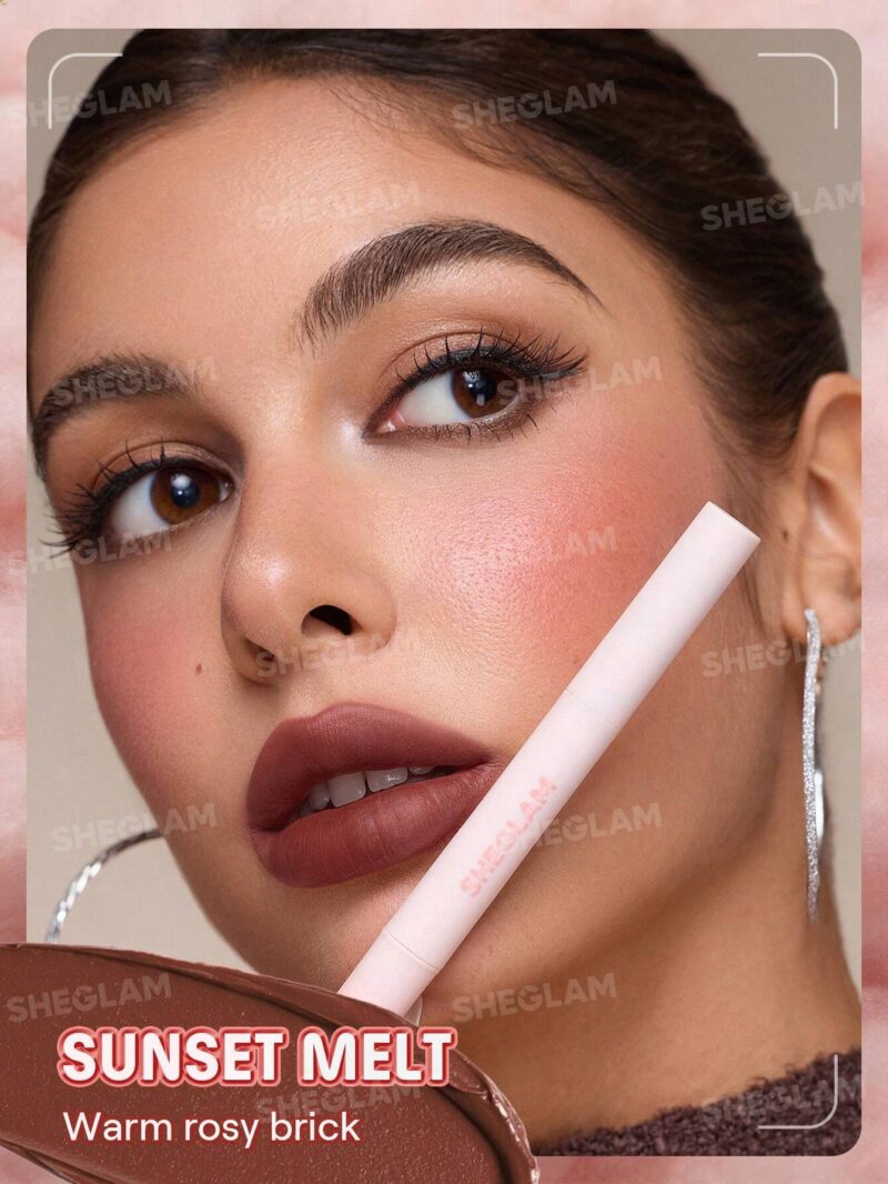 رژ لب مایع مات محوکننده مارشمالو پاف شیگلم Sheglam شماره 522 رنگ Sunset Melt - Image 3