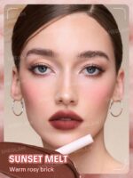 رژ لب مایع مات محوکننده مارشمالو پاف شیگلم Sheglam شماره 522 رنگ Sunset Melt - Image 6