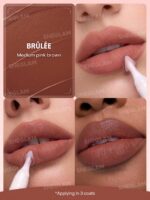 رژ لب مایع مات محوکننده مارشمالو پاف شیگلم Sheglam شماره 523 رنگ Brûlée - Image 2