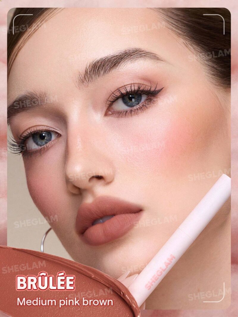 رژ لب مایع مات محوکننده مارشمالو پاف شیگلم Sheglam شماره 523 رنگ Brûlée - Image 3