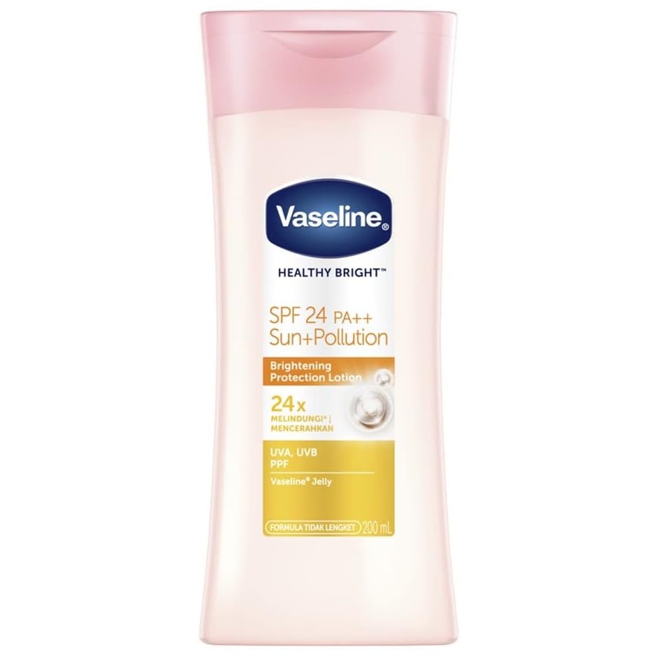 vaseline-healthy-bright-spf24 sun pollution brightening protection-lotion-200ml لوسیون بدن روشنکننده و محافظت در برابر نور خورشید وازلین Vaseline SPF24 PA++ حجم ۲۰۰ میل - Image 1