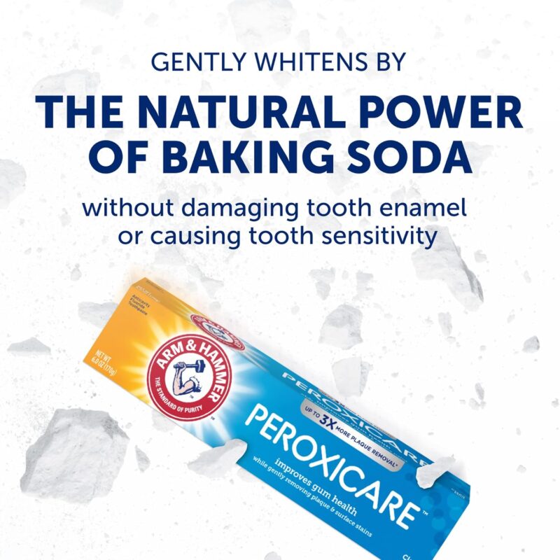 خمیر دندان مراقبت از لثه و پاکسازی عمیق اَرم اند همر Arm & Hammer PeroxiCare با فلوراید حجم 170 گرم - Image 5