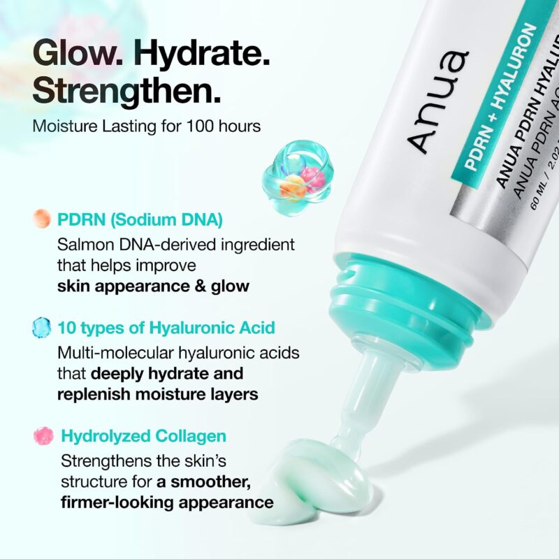 کرم مرطوب‌کننده و آبرسان PDRN آنوا Anua PDRN Hyaluronic Acid 100 حاوی 10 نوع هیالورونیک اسید حجم 60 میل - Image 3