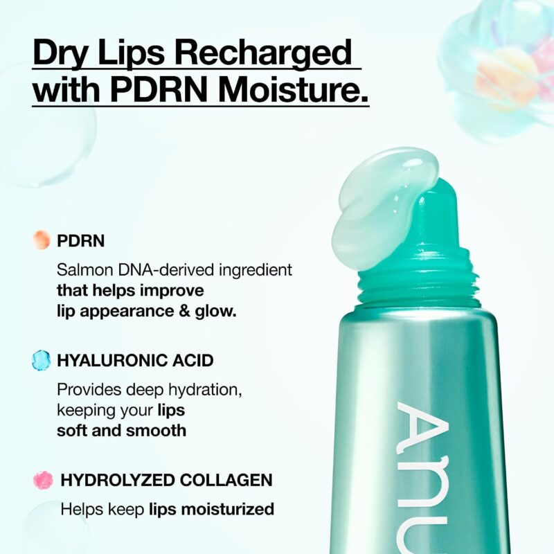 سرم لب مرطوب‌کننده و ترمیم‌کننده آنوا Anua PDRN Lip Serum حاوی PDRN، هیالورونیک اسید و کلاژن حجم 10 میل - Image 3