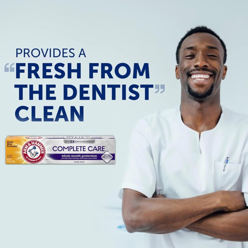 خمیر دندان محافظت کامل از دهان ارم اند همر Arm & Hammer Complete Care حاوی فلوراید حجم 170 گرم - Image 3