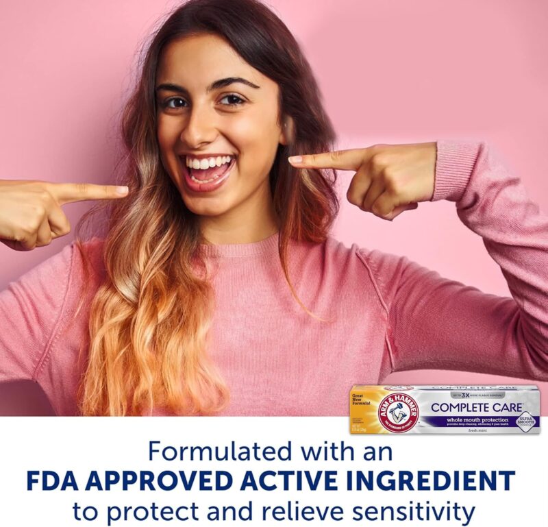 خمیر دندان محافظت کامل از دهان ارم اند همر Arm & Hammer Complete Care حاوی فلوراید حجم 170 گرم - Image 5