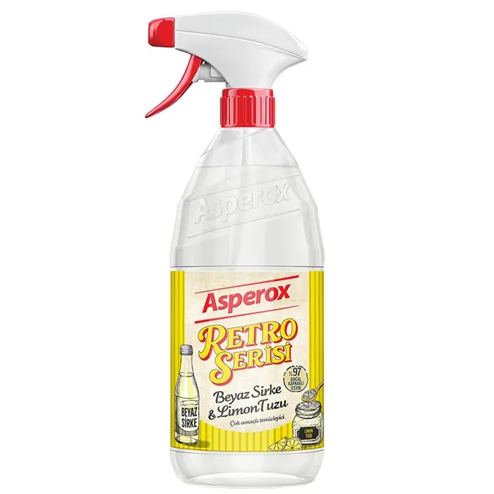 Asperox Retro Series White Vinegar and Citric Acid Multi-Purpose Cleaner 1000ml پاککننده رسوب و لکه آب آسپروکس Asperox Retro حاوی سرکه سفید و نمک لیمو حجم 1000 میل - Image 1