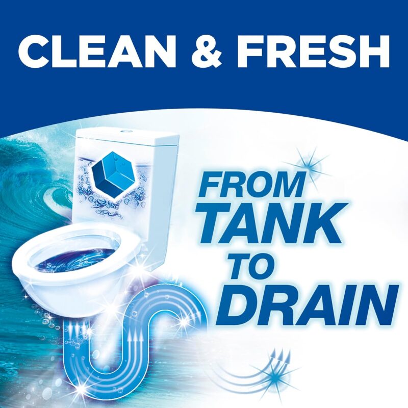 قرص توالت فرنگی ضدگرفتگی برف Bref Anti-Clogging Duo-Cubes Ocean با رایحه اقیانوس بسته 2 عددی 50 گرمی - Image 4