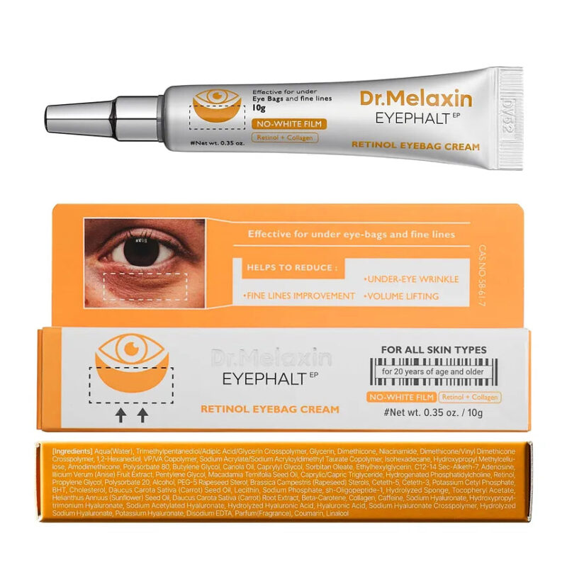 کرم دور چشم رتینول دکتر ملاکسین Dr.Melaxin Eyephalt Retinol Eyebag مناسب پف، تیرگی و خطوط ریز دور چشم حجم 10 گرم - Image 10