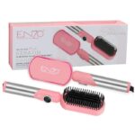 برس حرارتی صاف‌کننده و حالت‌دهنده مو انزو ENZO EN-4002 Pink KERATIN رنگ صورتی