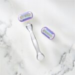 خودتراش زنانه ژیلت ونوس Venus Deluxe Smooth Platinum دارای 5 تیغه با روکش الماس‌مانند و دسته فلزی به همراه 2 یدک - Image 5