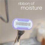 خودتراش زنانه ژیلت ونوس Venus Deluxe Smooth Platinum دارای 5 تیغه با روکش الماس‌مانند و دسته فلزی به همراه 2 یدک - Image 4