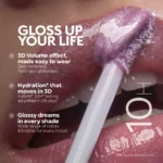 برق لب مرطوب‌کننده و براق‌کننده کیکو میلانو KIKO Milano 3D Hydra Lipgloss شماره 04 Pearly Peach Rose - Image 8
