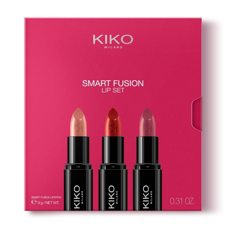 KIKO Milano Smart Fusion Lipstick Set 3x3g Shades 404-416-429 ست 3 عددی رژ لب کرمی و کیکو میلانو KIKO Milano Smart Fusion Lipstick شامل شمارههای 404، 416 و 429 - Image 1
