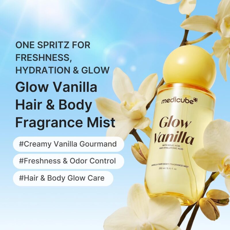 میست خوشبوکننده مو و بدن وانیلی مدیکوب Medicube Glow Vanilla Hair & Body Fragrance Mist حجم 250 میل - Image 4