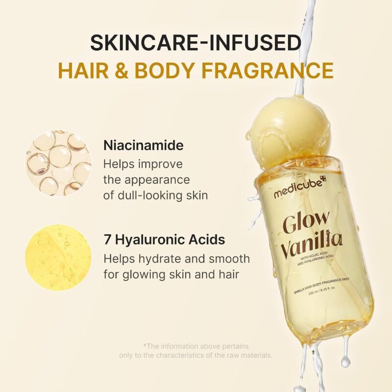 میست خوشبوکننده مو و بدن وانیلی مدیکوب Medicube Glow Vanilla Hair & Body Fragrance Mist حجم 250 میل - Image 5