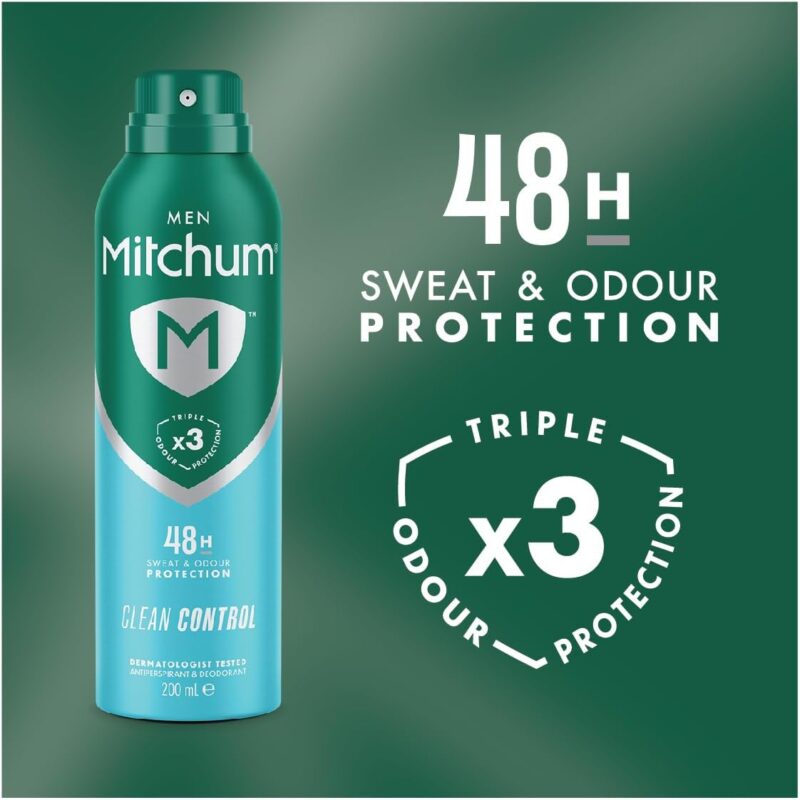اسپری ضدتعریق مردانه میچام Mitchum Clean Control حجم 200 میل - Image 2