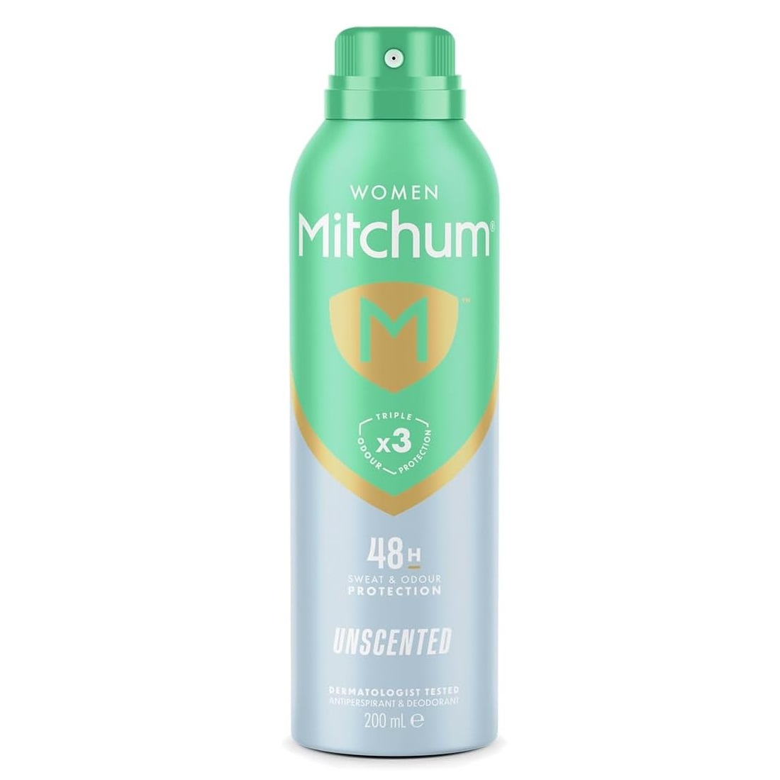 Mitchum Women Triple Odor Defense 48HR Protection Deodorant Spray & Antiperspirant Unscented 200ml اسپری ضد تعریق زنانه میچام Mitchum Triple Odor Unscented حجم 200 میل - Image 1